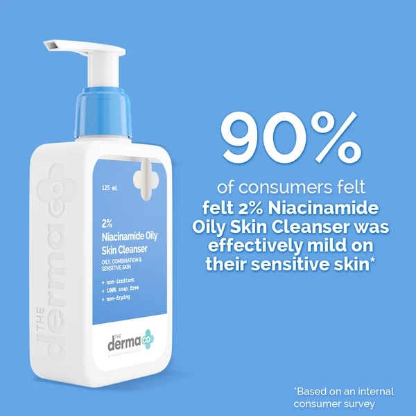 The Derma Co 2% Niacinamide Oily Skin Cleanser for Sensitive, Oily & Combination Skin | Gently Cleanses Makeup, Dirt & Oil | Non-Drying & Soap-Free | 4.23 Fl Oz/125ml 3