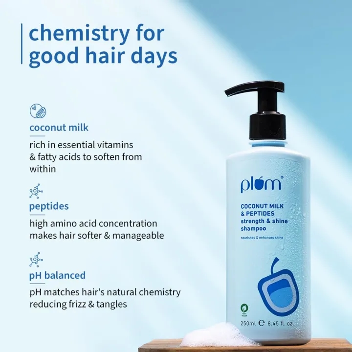 Plum Coconut Milk & Peptides Strength & Shine Shampoo - 250ml 5