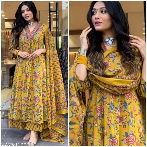 Anarkali Gaun Duppata Palazo Set
