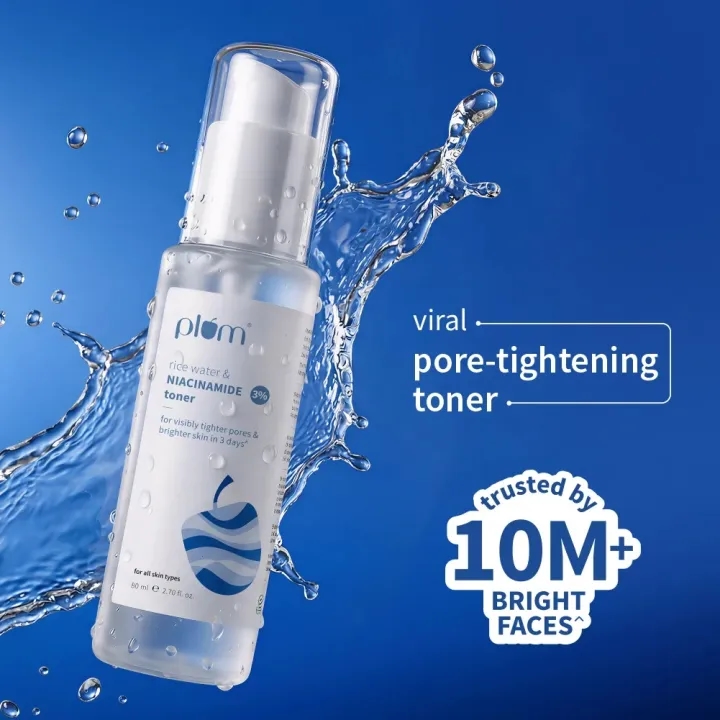 Plum Niacinamide & Rice Water Face Toner with Rice Ferment Extract - 150ml 1