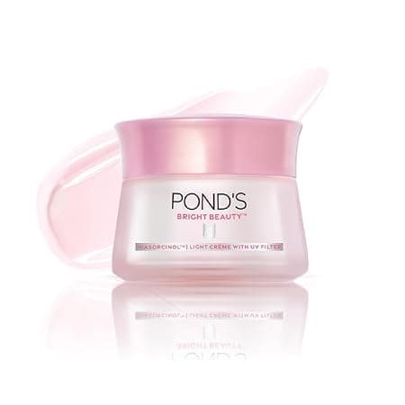 Pond's Bright Beauty Light Cream with UV Filter | Niasorcinol | 100x Better than Vitamin C | Niacinamide | Fades Dark Spots, Brightens Skin, 35g