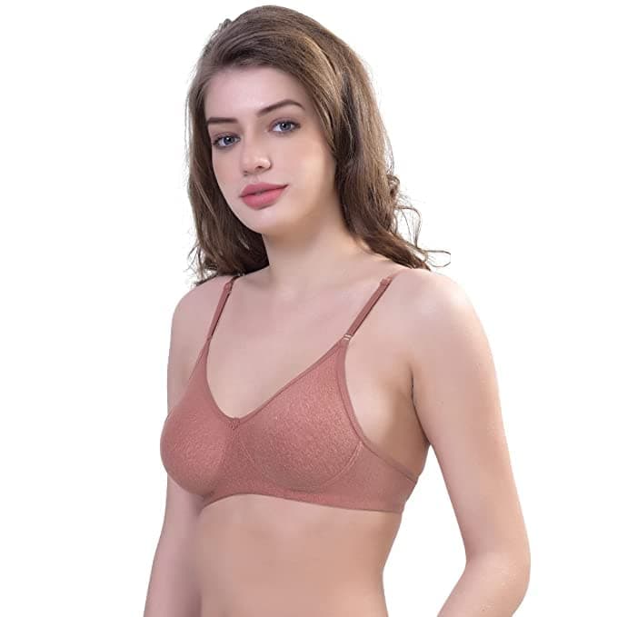 Women's Non Padded Every Day Bra ( 3 - multicolor pack), Full Cotton, a soft, breathable Fabric Everyday Normal Bras 3