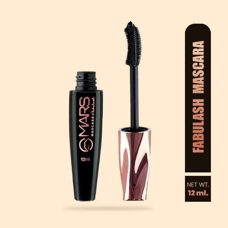 MARS Fabulash Volumising Mascara | Up to 18 Hours Stay | Waterproof with Intense Jet Black Color (12ml) (Black) 5