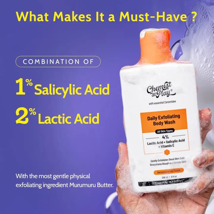 Chemist At Play Body Wash 236ml | Paraben & SLS Free | Gentle Exfoliating Shower Gel | Removes Tan & Body Acne | Prevents Dry, Rough, Bumpy Skin | Unisex - By Allure Cosmetics 2