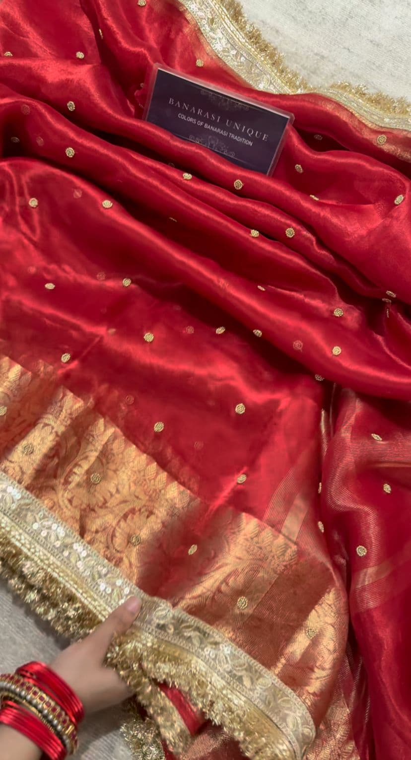 Tissue saree Viral saree With Blouse 1