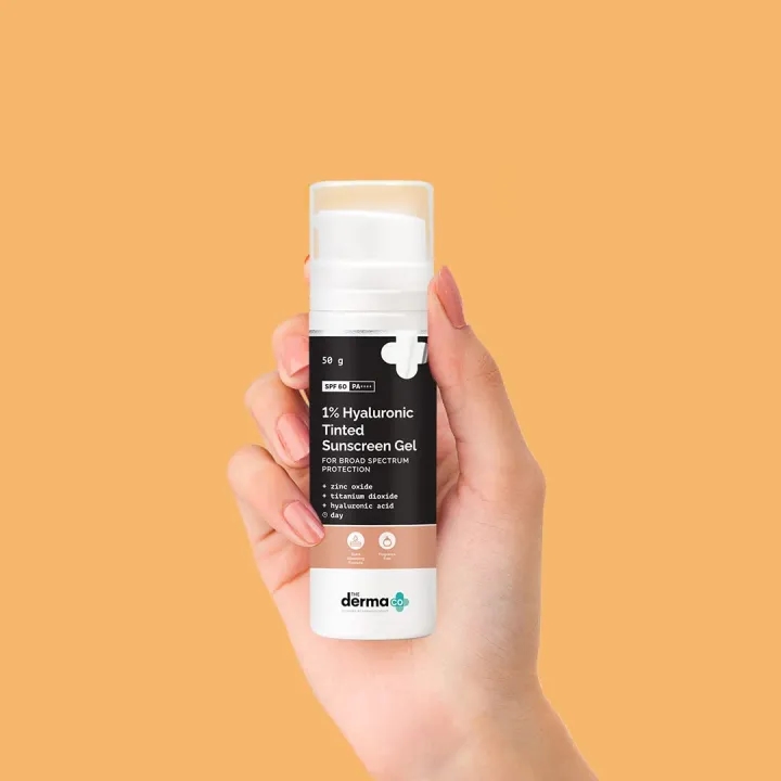 The Derma Co 1% Hyaluronic Tinted Sunscreen Gel for Broad Spectrum Protection - 50g 2