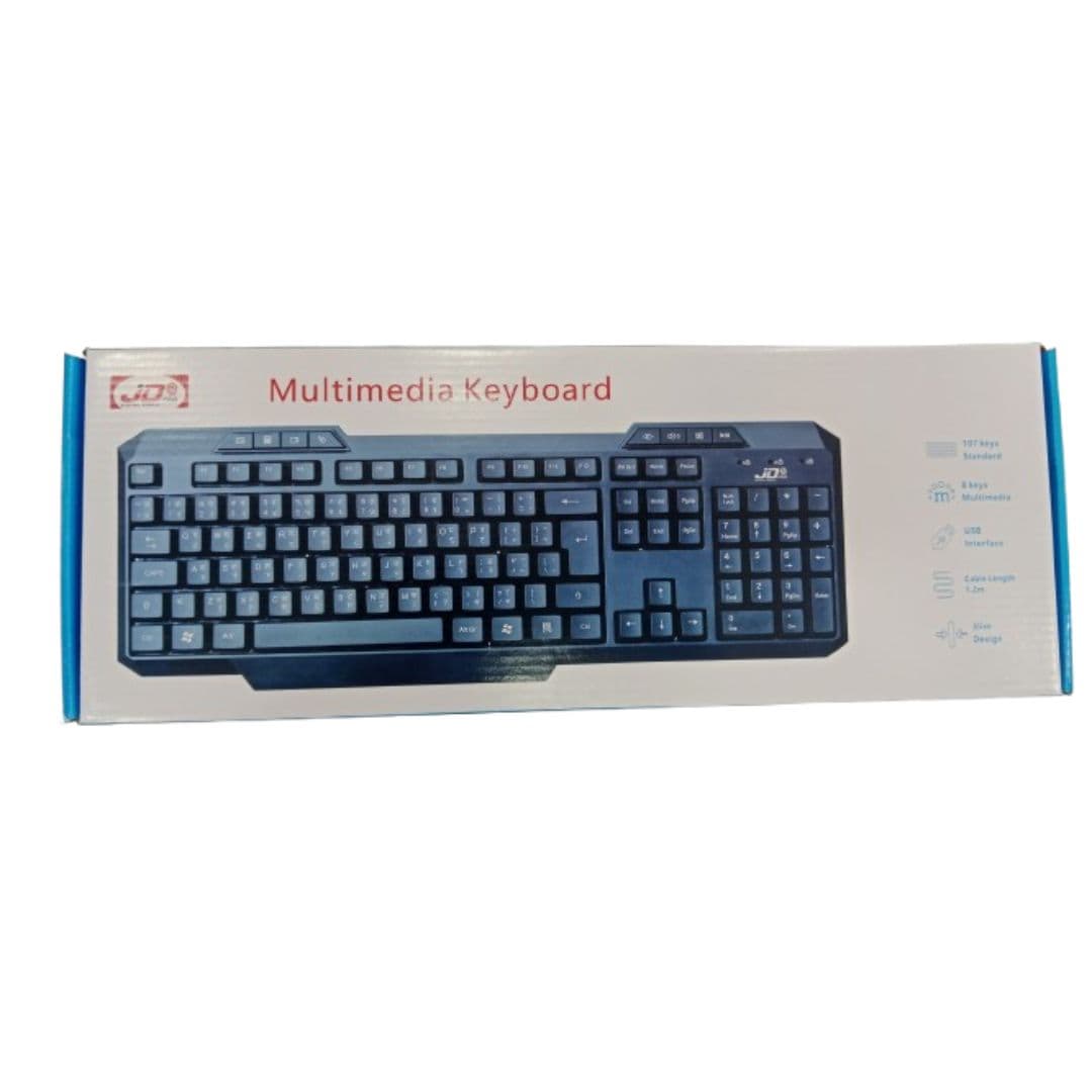 JD Pro Multimedia USB Keyboard with Nepali font - Black