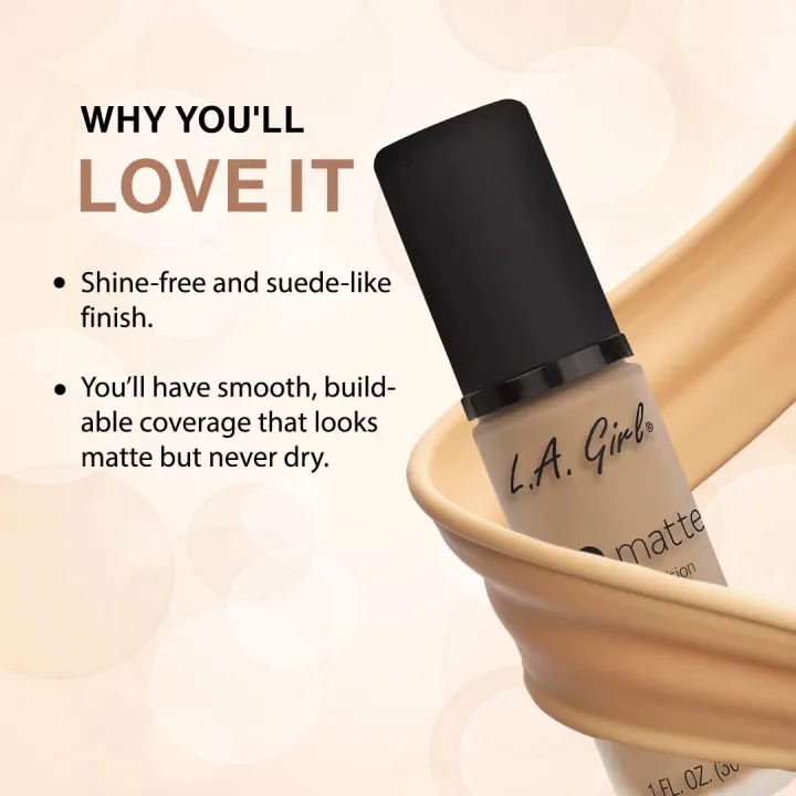 L.A. Girl Pro Matte Foundation (Beige), 30ml 4