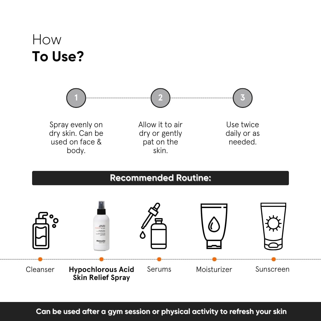 Minimalist Anti-Acne HOCL Face & Body Spray For Skin Relief 7