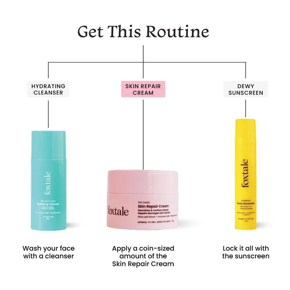 Foxtale Skin Repair Cream With Olive Leaf Extract, Provitamin B5 & Niacinamide (50g) 7