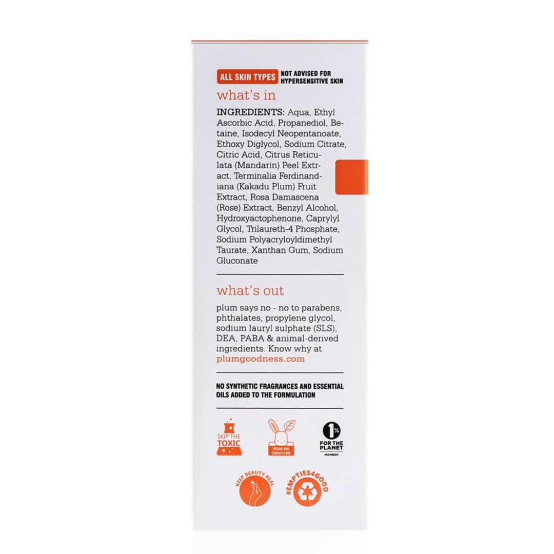 Plum 15% Vitamin C Face Serum with Mandarin for Glowing and Hyperpigmentation 7