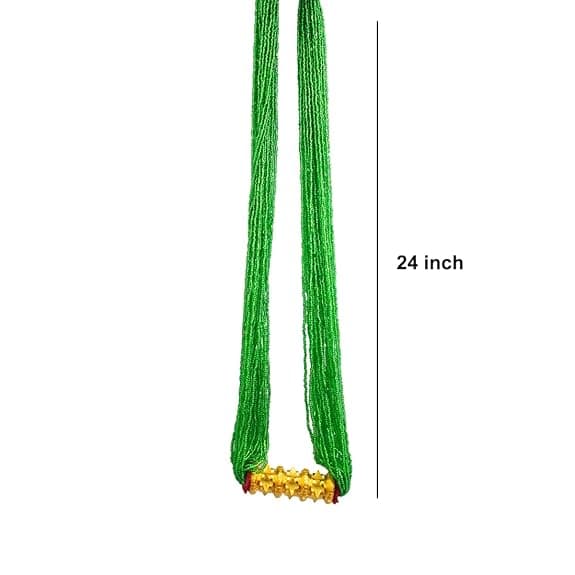 Traditional Nepali Green Tilhari Pote Mala Necklace For Womens 2