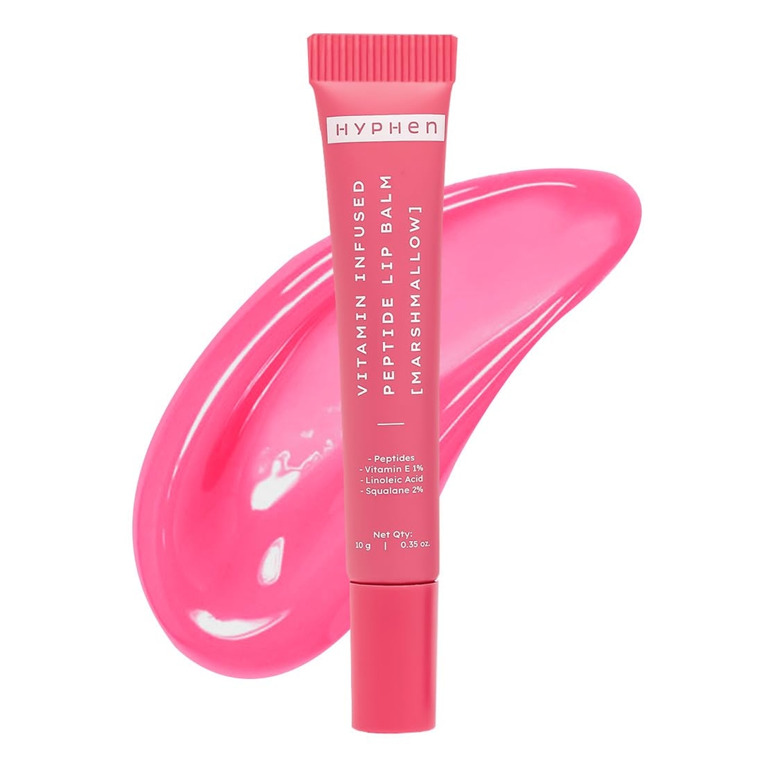 Hyphen Vitamin Infused Tinted Lip Balm | Brightens & Reduces Dark Lips & Pigmentation | 1% Vitamin E, Peptide & 2% Squalane | Winter Lip Care| 24H Moisturization for Dry & Chapped Lips | 10g 1