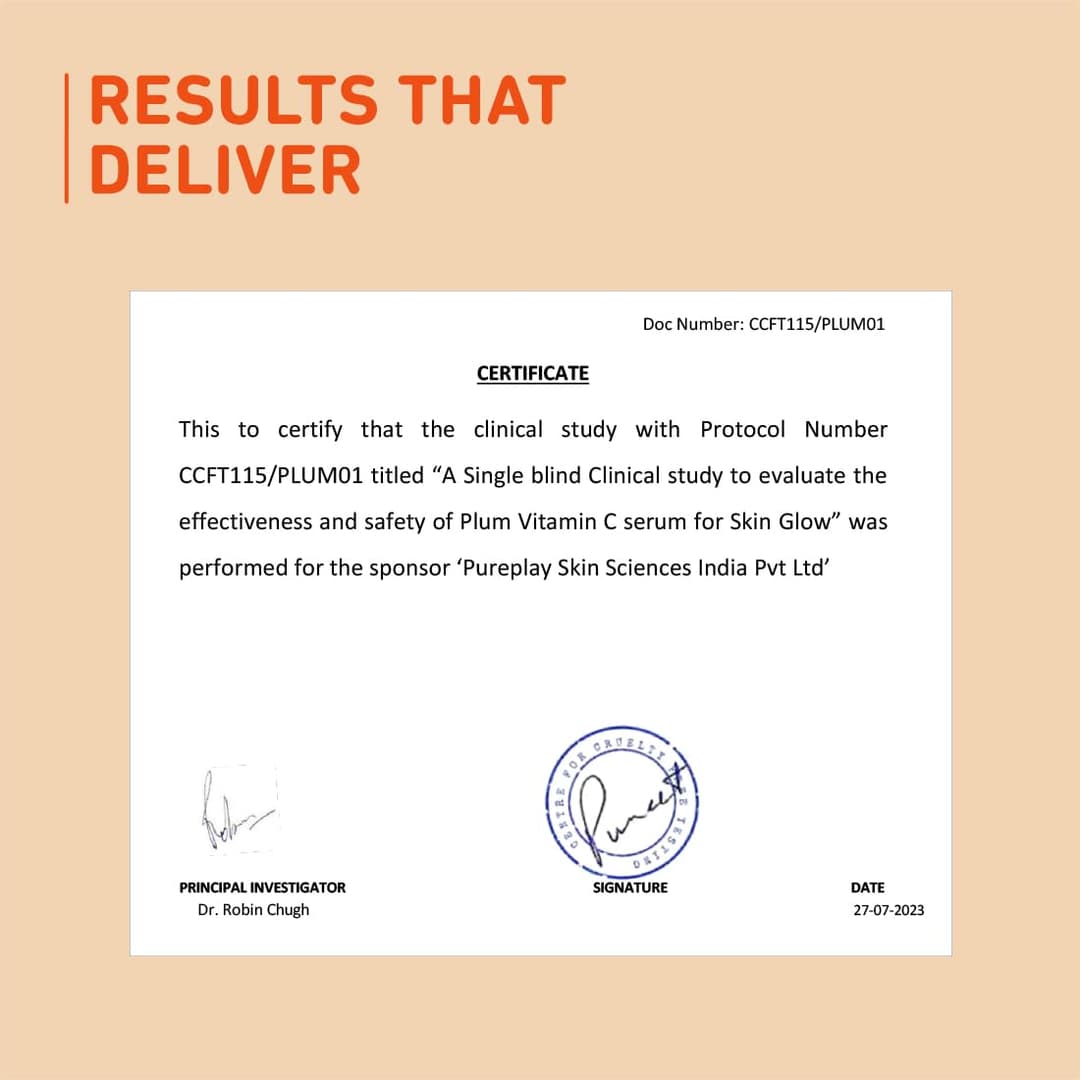 Plum 15% Vitamin C Face Serum with Mandarin for Glowing and Hyperpigmentation 8