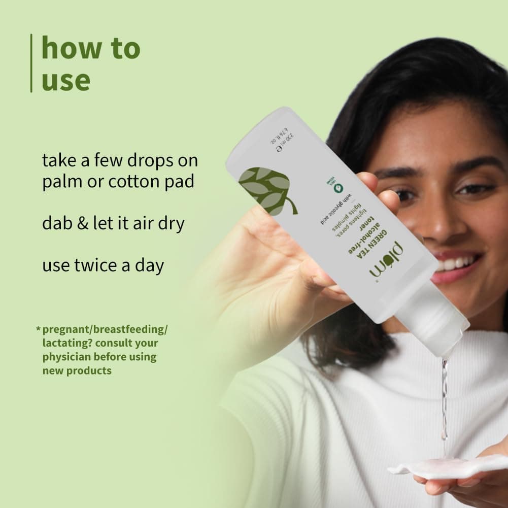 Plum Face Toner for Acne-Prone Skin with Green Tea - 200 ml 5