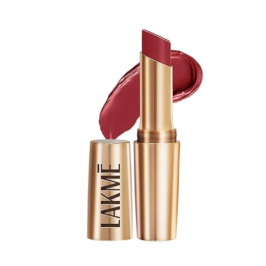 Lakme Powerplay Priming Matte Lipstick, Smooth Matte Finish, Lightweight Lipstick, Smudgeproof, Lasts 16hrs, Hydrates Lips, Cherry Chic, 3.6g 1