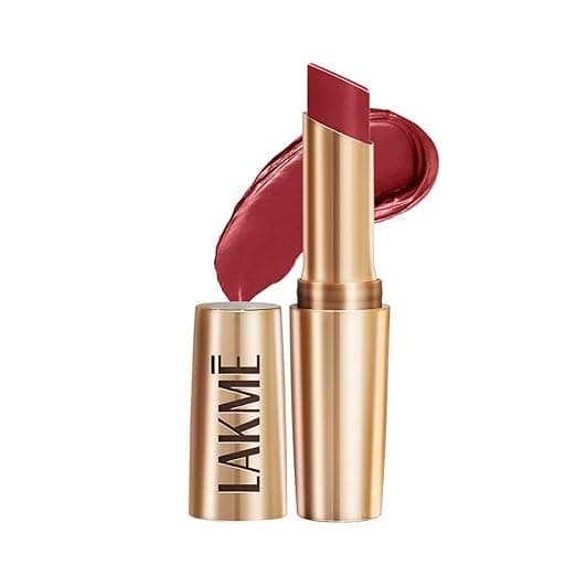 Lakme Powerplay Priming Matte Lipstick, Smooth Matte Finish, Lightweight Lipstick, Smudgeproof, Lasts 16hrs, Hydrates Lips, Cherry Chic, 3.6g