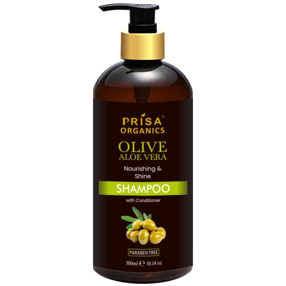 Prisa Organics Olive & Aloevera Shampoo with Conditioner (300ml) 2