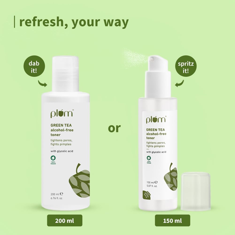 Plum Face Toner for Acne-Prone Skin with Green Tea - 200 ml 2