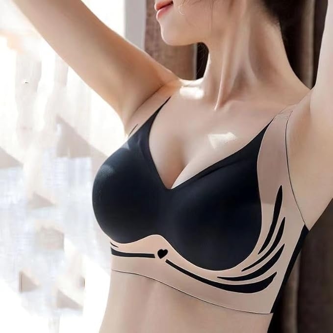 seamless, wireless push-up bra for women, with a full-back coverage design for support and comfort. 3