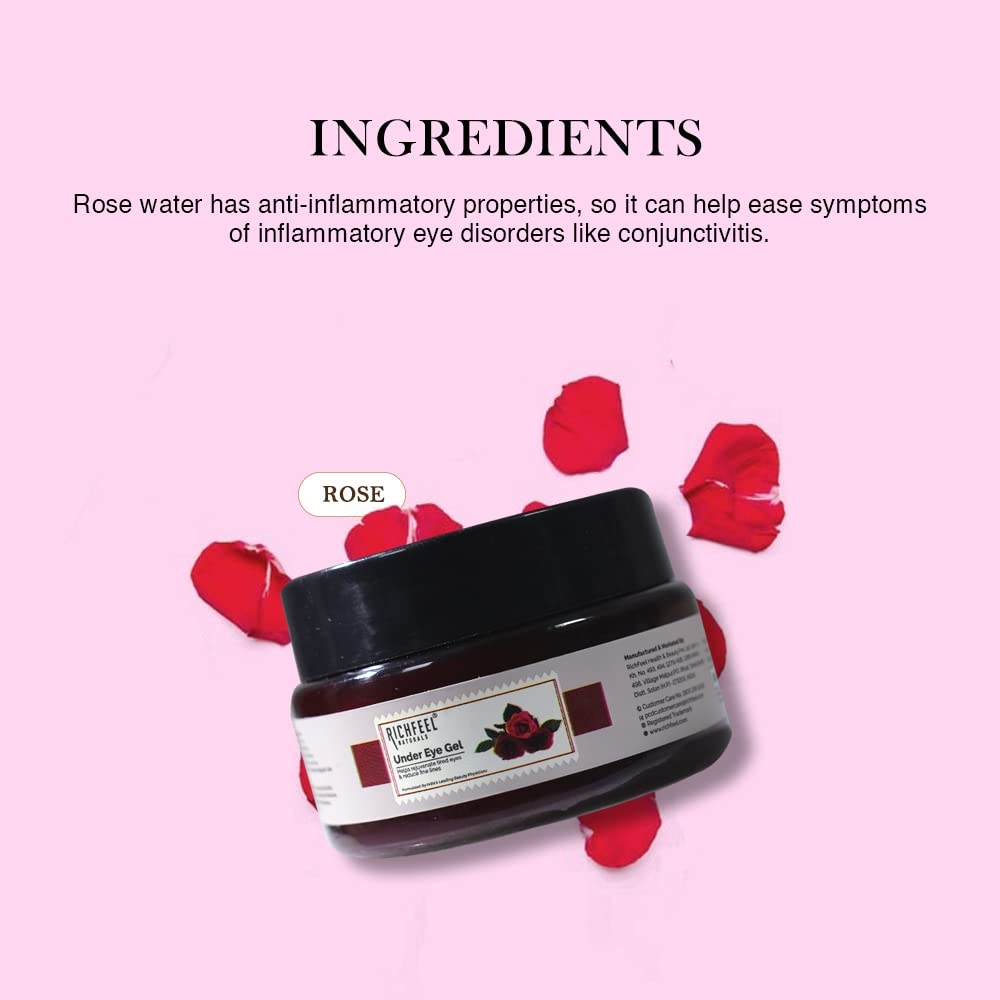 Richfeel Under Eye Gel for Dark Circles Puffy Eyes Wrinkles & Fine Lines Removal for Women & Men 2