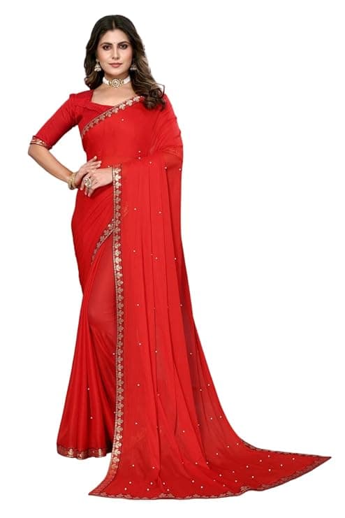 Womens Lycra Blend Saree