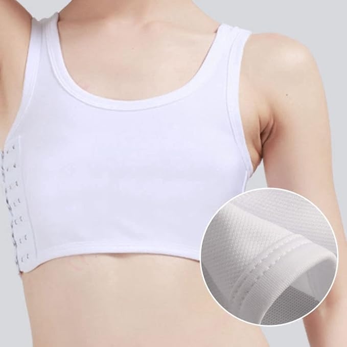 Bandage Trans Breathable Side Hook Bustier Bra Women's Corset Sports Bra Tank Tops Breathable Corsets Short Tomboy Short Chest Binder Top for Women 4