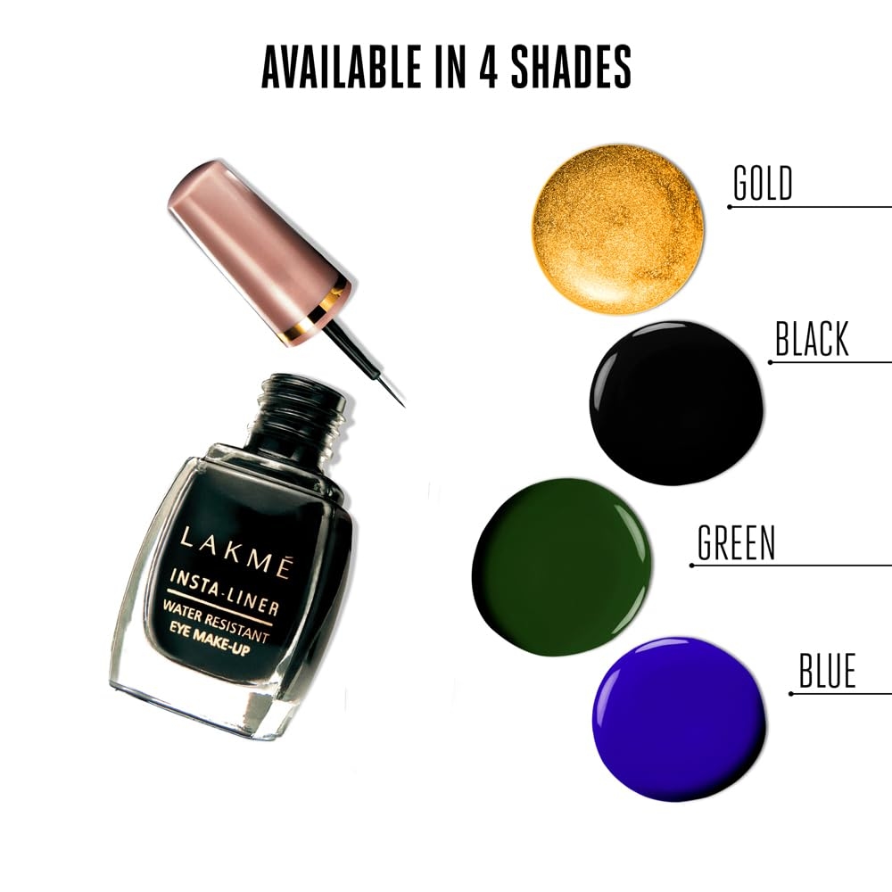 Lakme Ultimate Glam Eye Liner, Semi Matte - Black (9ml) 5