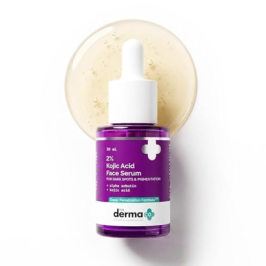 The Derma Co. 2% Kojic Acid Face Serum with Alpha Arbutin, Powered by Deep Penetration Formula™ | Fights Pigmentation | Fades Dark Spots | Brightens & Evens Skin Tone | 30 ml 3