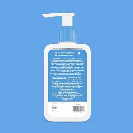The Derma Co 2% Niacinamide Oily Skin Cleanser for Sensitive, Oily & Combination Skin 125 ml Non-Irritant | 100% Soap-Free | Non-Drying | Gently Cleanses Makeup | With 0.1% ww Salicylic Acid 3