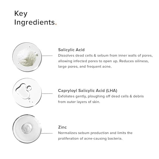 Minimalist Anti-Acne Salicylic Acid 2% Face Wash For Oily & Acne Prone Skin | With LHA for Pore Cleansing, Oil Control & Sebum Regulation | Cleanser for Women & Men | 100 ml 3