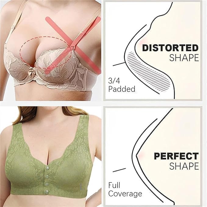 Non-Wired Front Open Maternity Nursing Feeding Bra for Women Post Pregnancy Easy to Breastfeed Maternity Bra 4