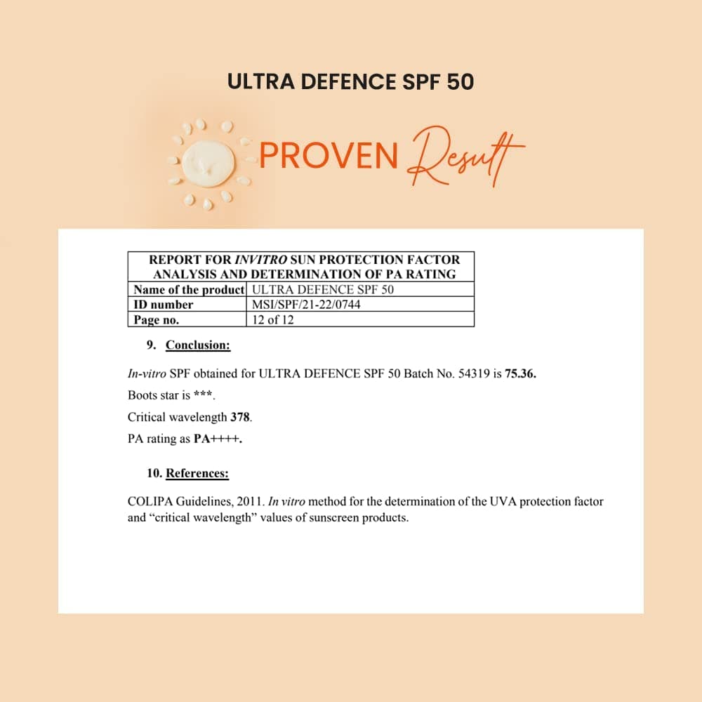 Earth Rhythm Ultra Defence Hybrid Sunscreen SPF 50 | PA++++ UVA/B Borad Spectrum, Lightweight, No White Cast Non Sticky/Non Greasy | For Men & Women - 50ml 3
