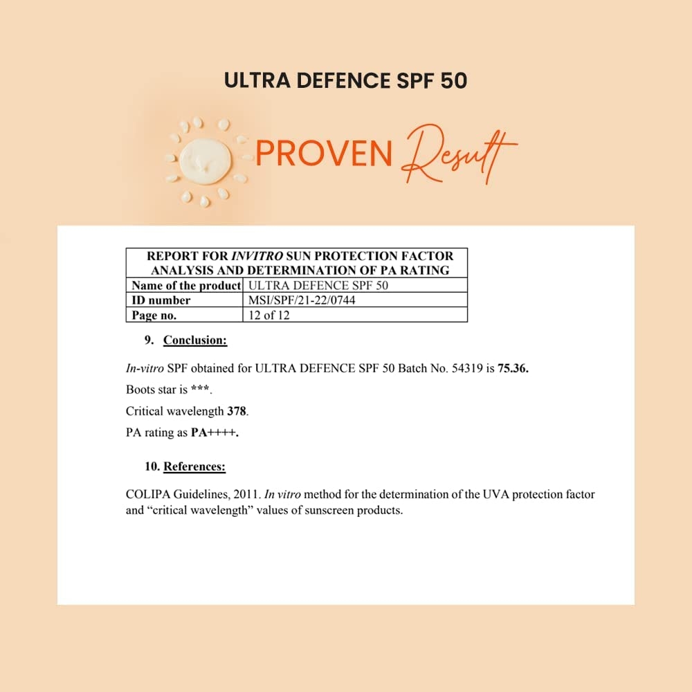 Earth Rhythm Ultra Defence Hybrid Sunscreen SPF 50 | PA++++ UVA/B Borad Spectrum, Lightweight, No White Cast Non Sticky/Non Greasy | For Men & Women - 50ml 4