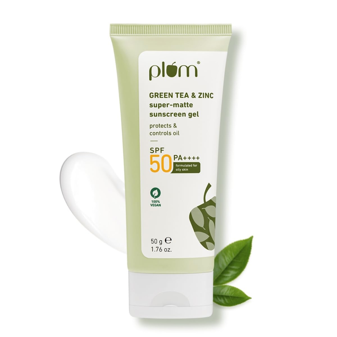 Plum Green Tea & Zinc Super Matte Sunscreen Gel SPF 50 PA++++ (50g) 1
