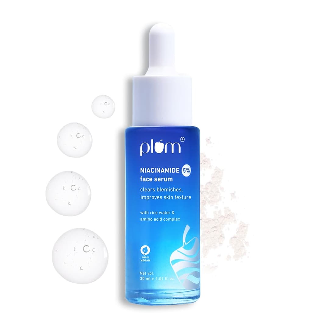 Plum 5% Niacinamide Face Serum With Rice Water & Amino Acid Complex (30ml)