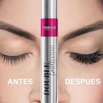 FARMASi Double Lash Extend Mascara, 2-Step Special Brush for Lengthening & Volumizing, False Lash Effect, Buildable Formula, No Clumping, Defines & Multiplies Eyelashes, Black, 0.41 fl oz (Pack of 2) 5