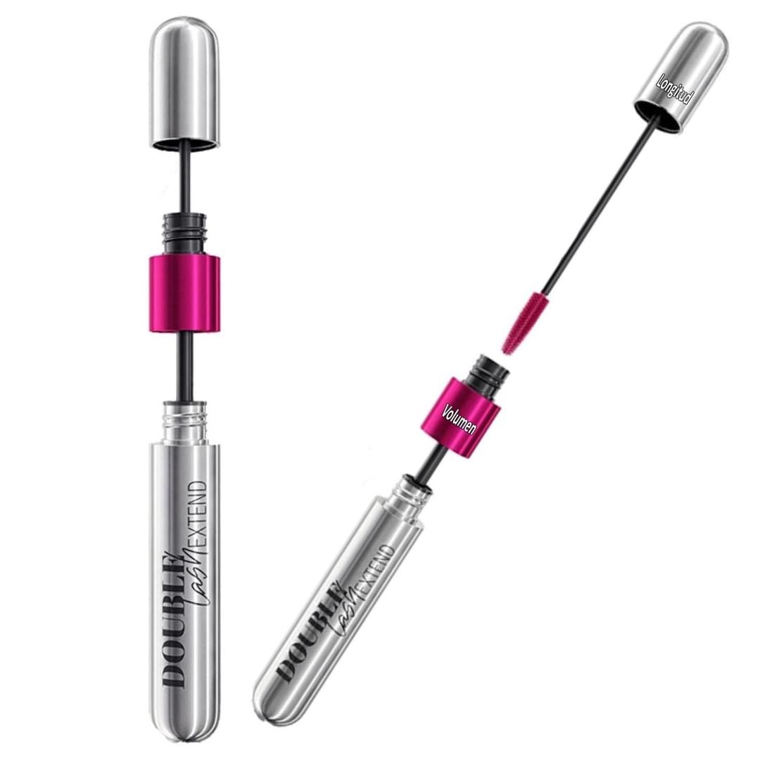 FARMASi Double Lash Extend Mascara, 2-Step Special Brush for Lengthening & Volumizing, False Lash Effect, Buildable Formula, No Clumping, Defines & Multiplies Eyelashes, Black, 0.41 fl oz (Pack of 2) 7