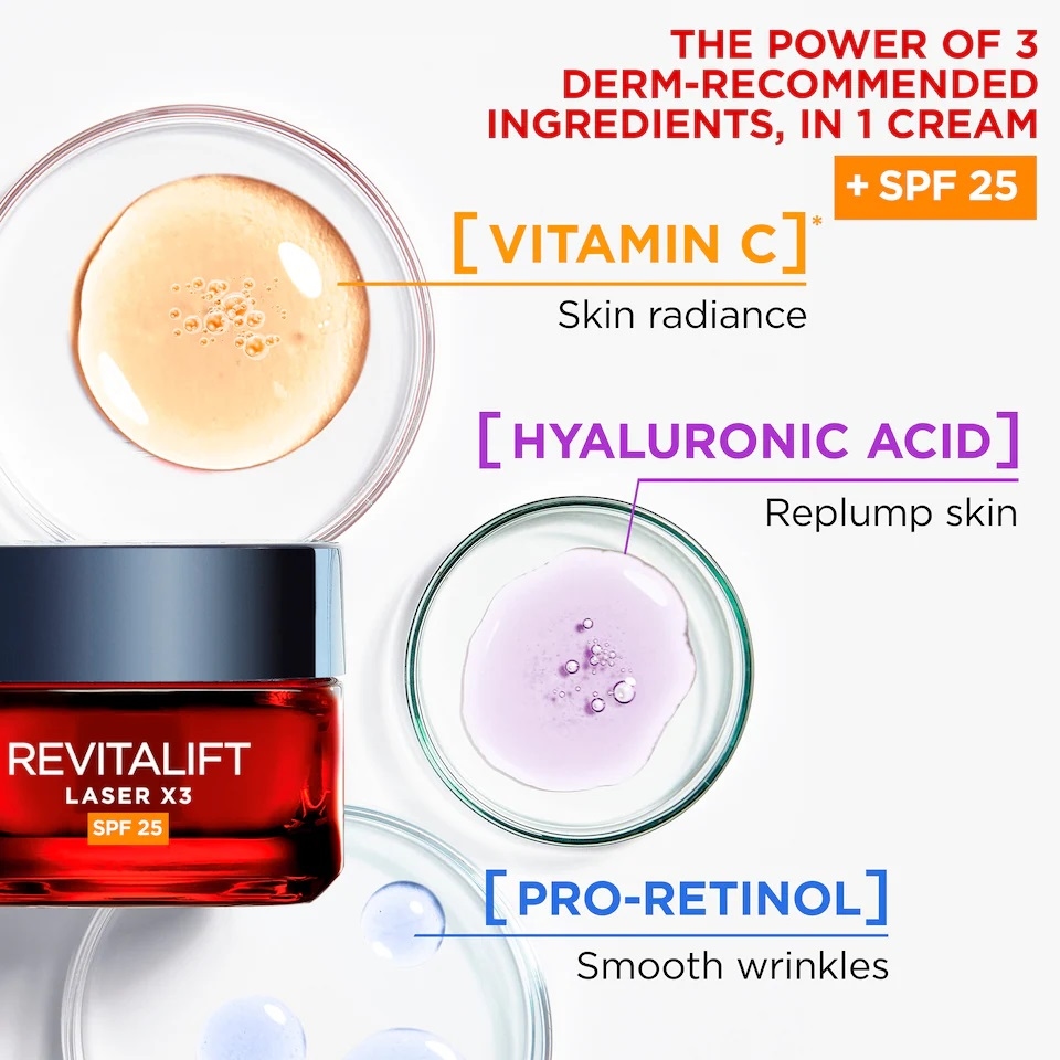 Loreal Paris Revitalift Laser Tipple Action Age Correcting Day Cream with SPF 25 - 50ml 3