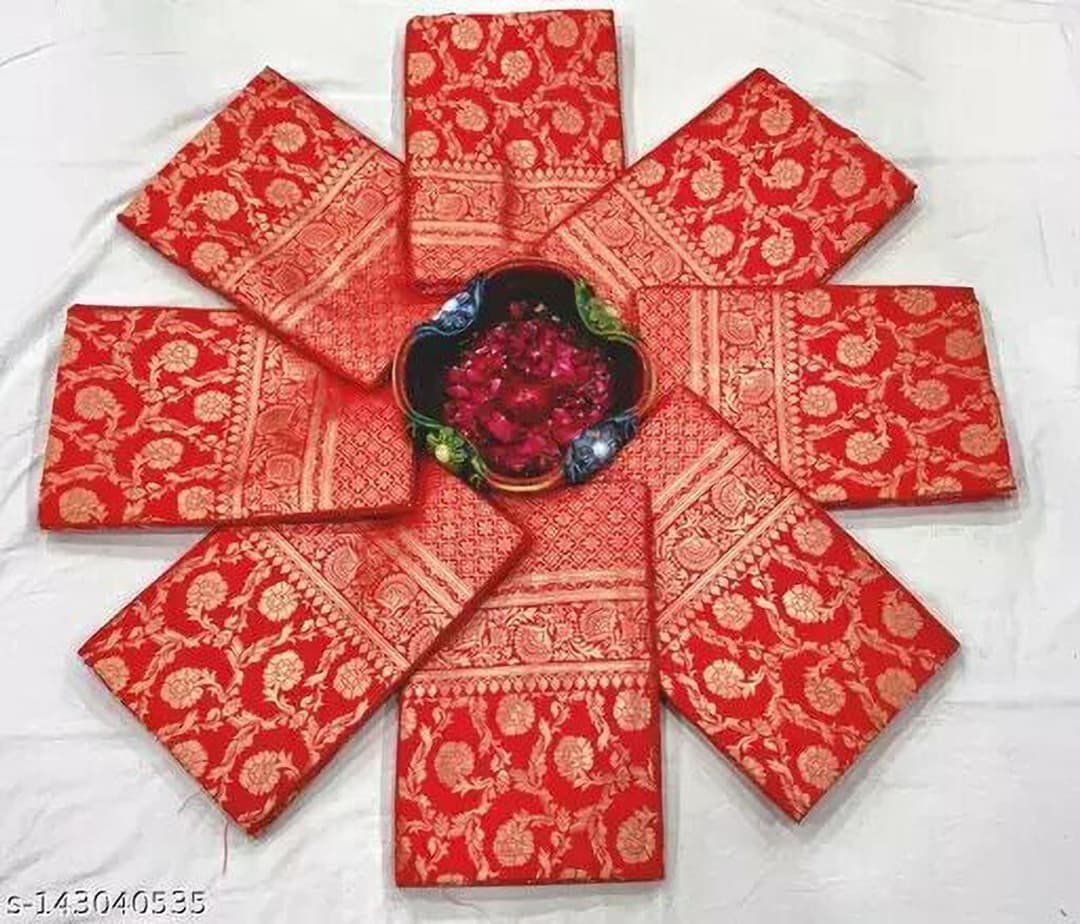 Latest Designer Bollywood Woven Banarasi Jacquard, Art Silk Saree Red Color/Available in Multiple Color/ Banarasi kanjiavarm paithani Bengali Bollywood patola litchi cotton silk saree | Trendy Party & Festive Wear | Traditional Ethnic Fashion | Buy Online 3