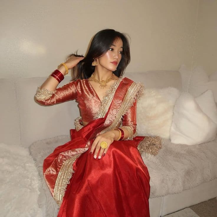 Tissue saree Viral saree With Blouse