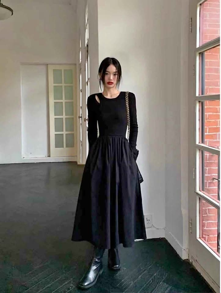 Korean style artistic women's clothing dress One Piece