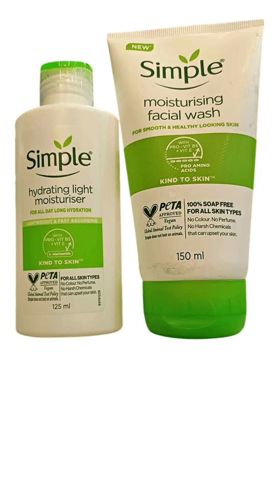 Simple Skincare Sets ,Simple moisturizer and facewash combo