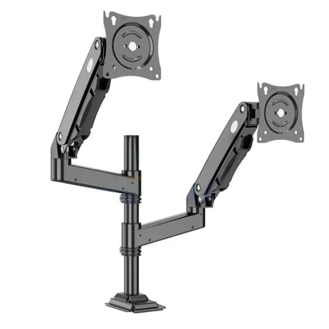 Zeno MH10D Double Arm Extended Heavy Metal Rotating Monitor Stand - 17 to 35 Inches