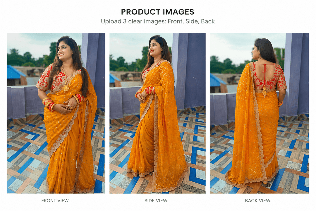 Shivshakti Collection Designer Yellow Embroidered Saree with Red Blouse 5