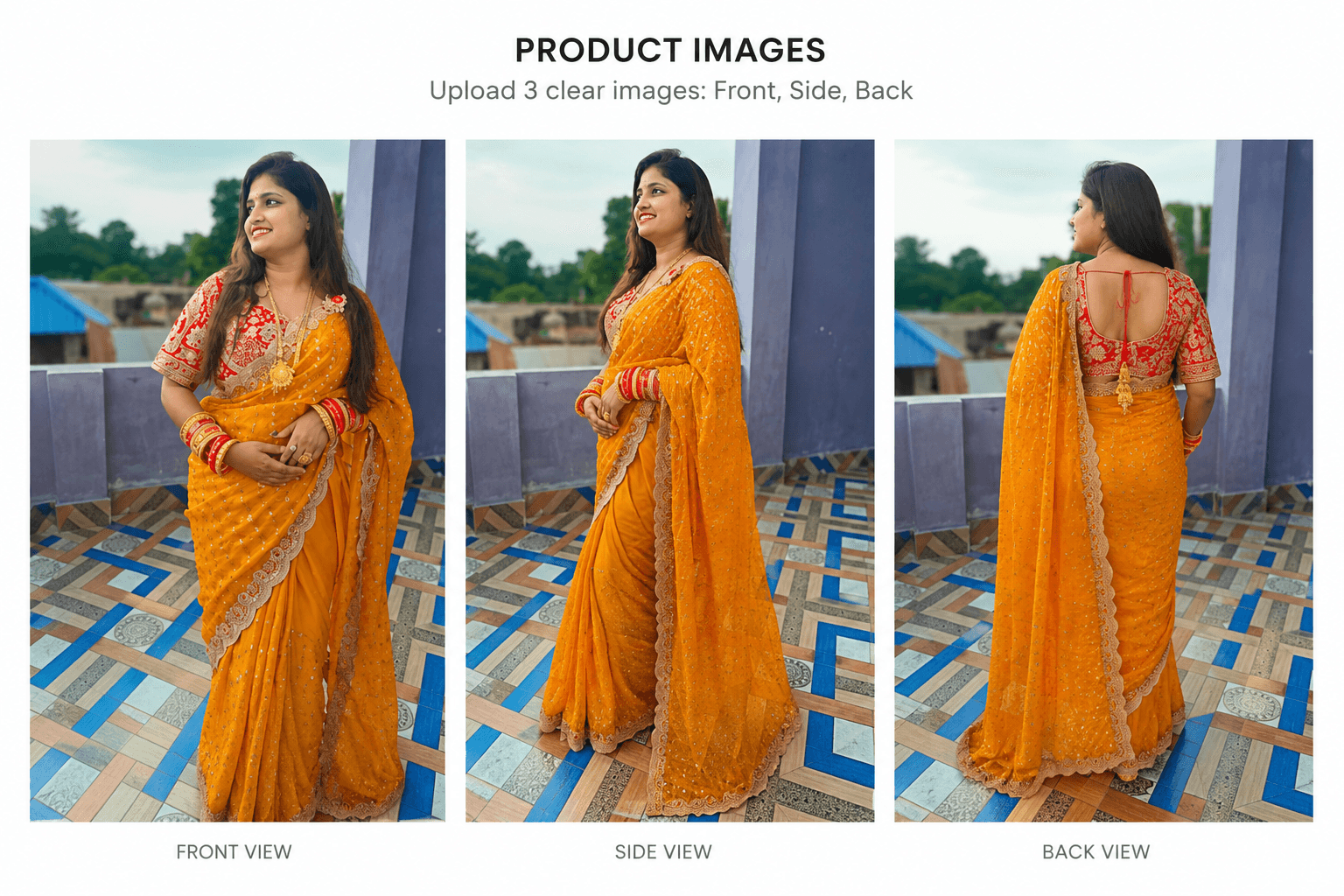 Shivshakti Collection Designer Yellow Embroidered Saree with Red Blouse 4
