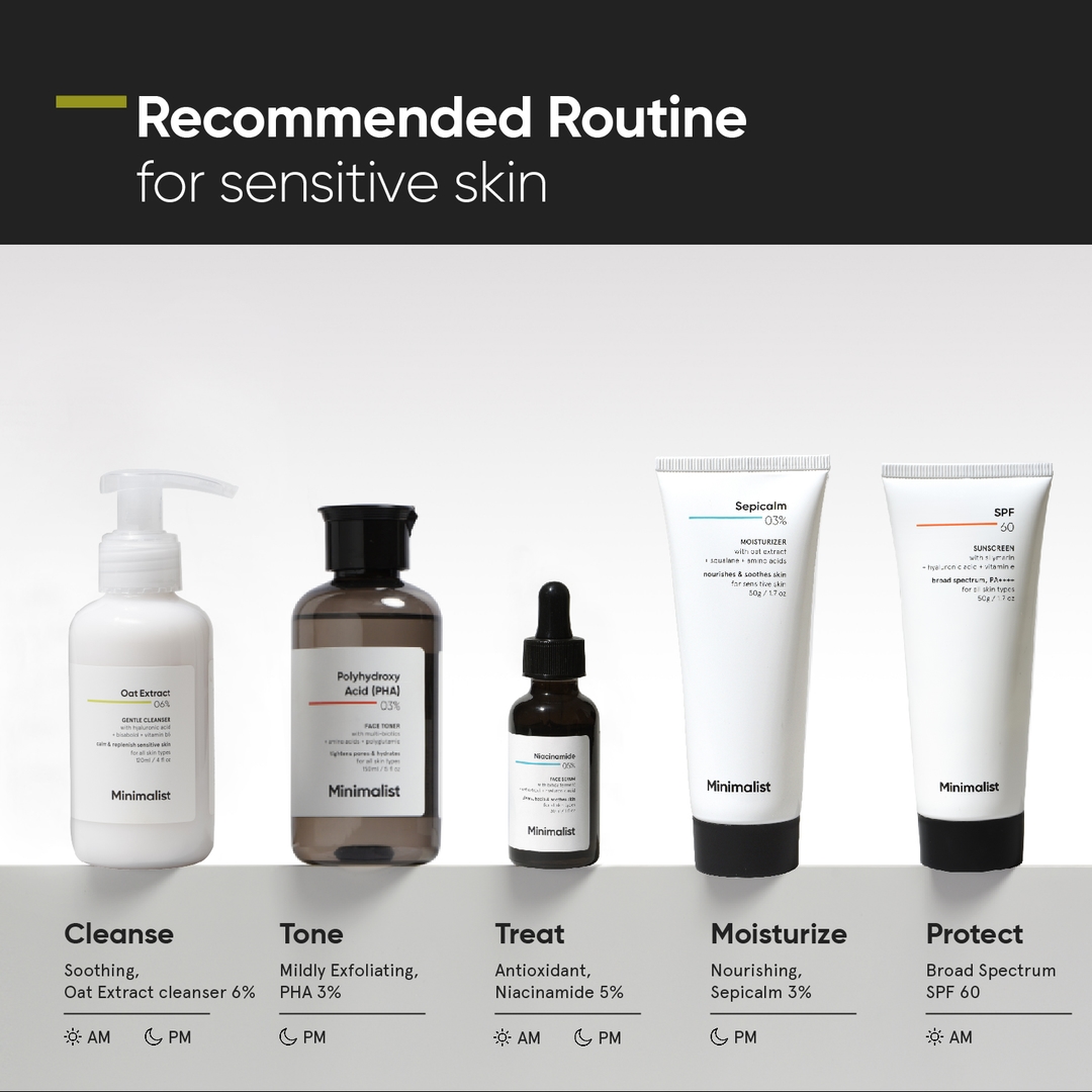 Minimalist Gentle Cleanser 6% Oat Extract For Sensitive Skin | Hydrating | Sulphate Free | Non-Drying | Non-Irritant | Gentle Face Wash With Hyaluronic Acid (120 ml) 6