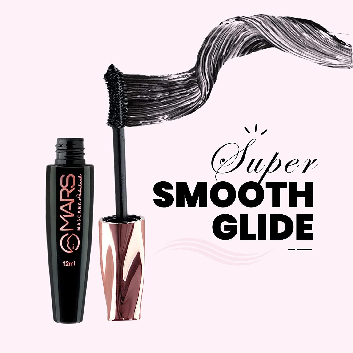 MARS Fabulash Volumising Mascara | Up to 18 Hours Stay | Waterproof with Intense Jet Black Color (12ml) (Black) 3