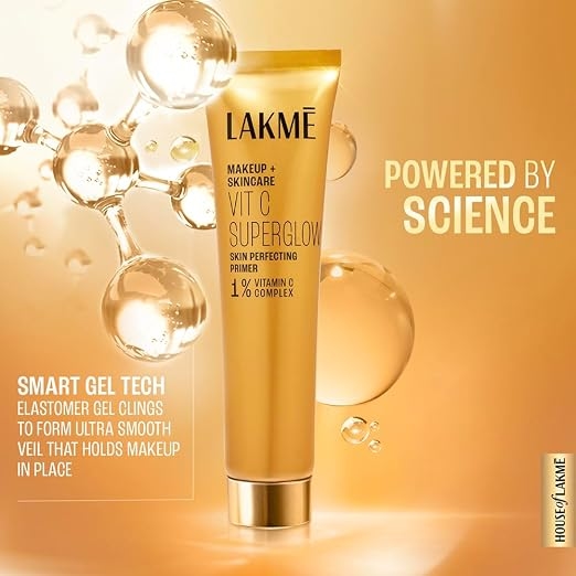 Lakme Makeup+Skincare VitC Superglow Skin Perfecting Primer 30g 1