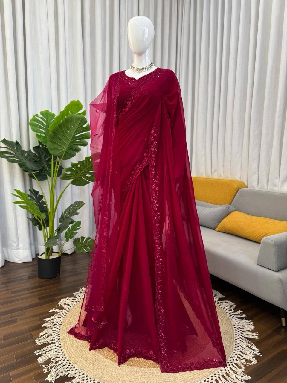 Pure bandhej saree, Banarasi Khaddi Georgette Bandhej Sarees 2